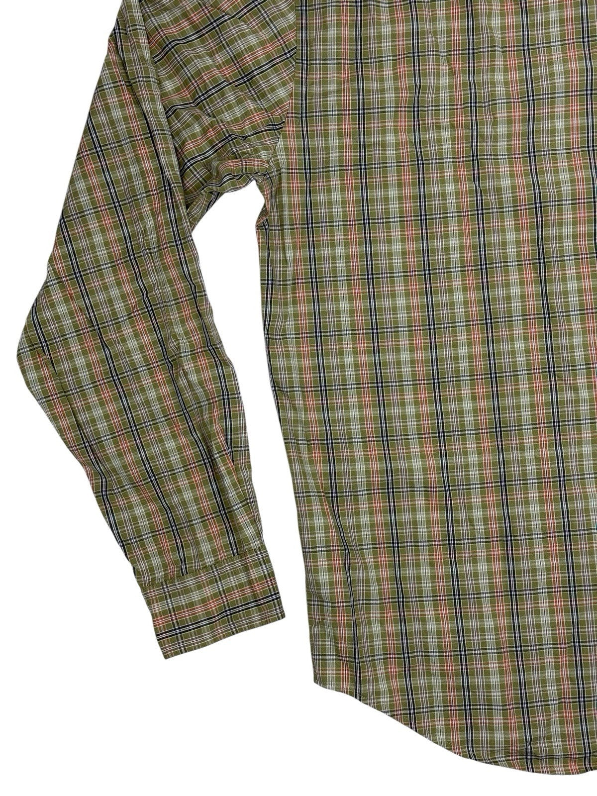 Dockers Green Plaid Collared Shirt XL