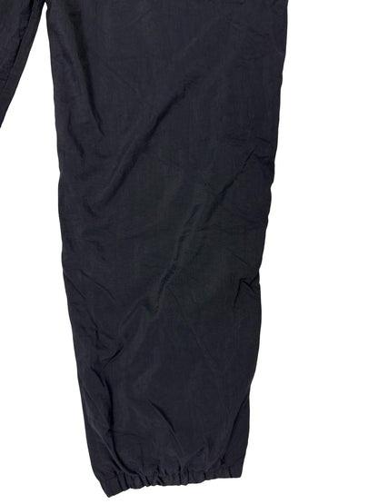 Fila Retro Black Lined Nylon Tracksuit Bottom Trousers XL