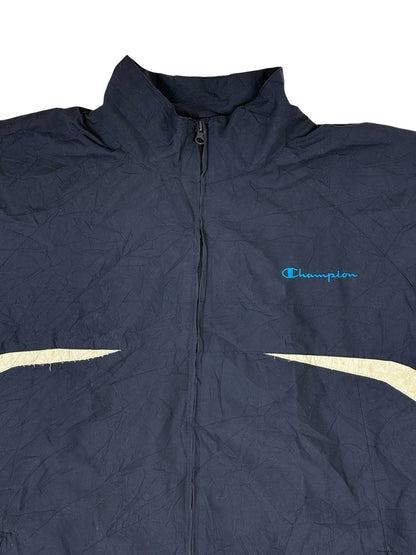 Champion Blue Vintage Zip Track Jacket Medium