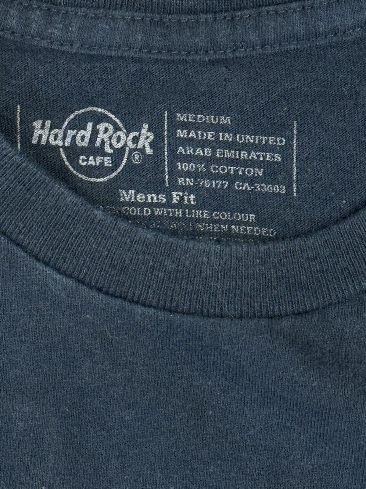 Hard Rock Café Blue Cotton London UK Travel Top Medium