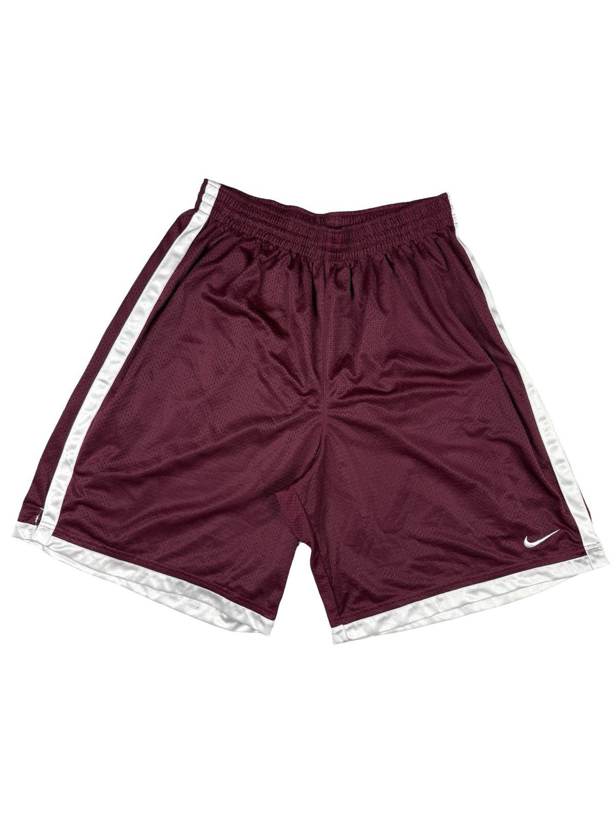 Nike Maroon Lined Mesh Basketball Sport Active Shorts XL