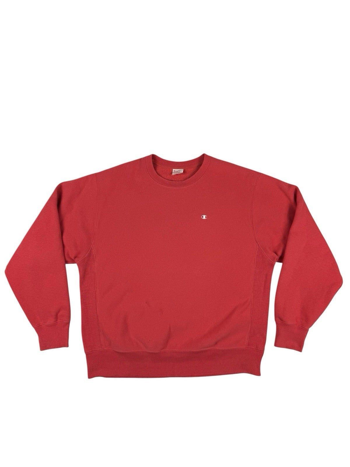 Champion Vintage Orange Reverse Weave Warm Up Jumper Large
