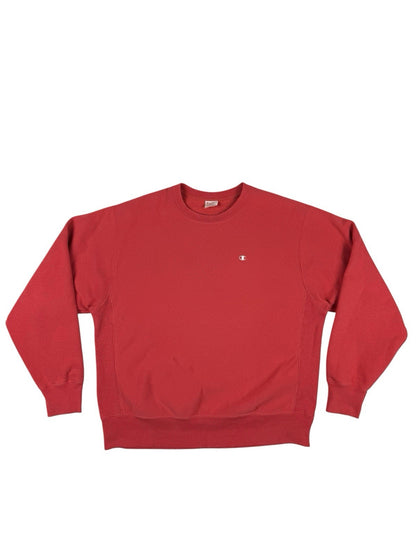 Champion Vintage Orange Reverse Weave Warm Up Jumper Large