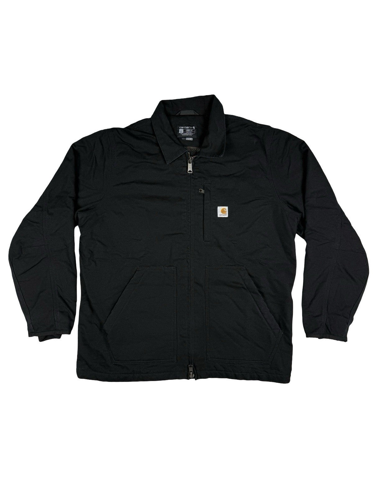 Carhartt Black Sherpa Lined Loose Fit Jacket Large