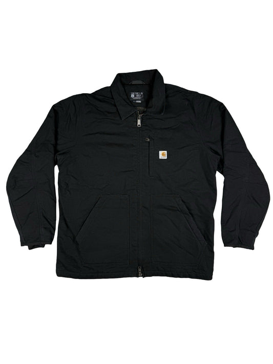 Carhartt Black Sherpa Lined Loose Fit Jacket Large