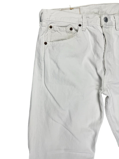 Levi's 501 Vintage 90's White Denim Jeans 33W 32L