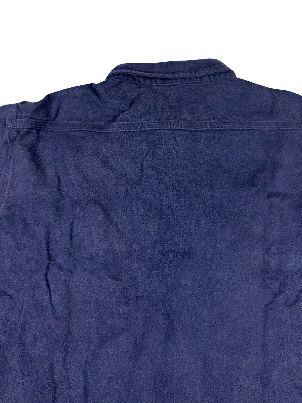 Carhartt Vintage S06 NVY Blue Heavy Cotton Work Shirt 2XL Tall USA
