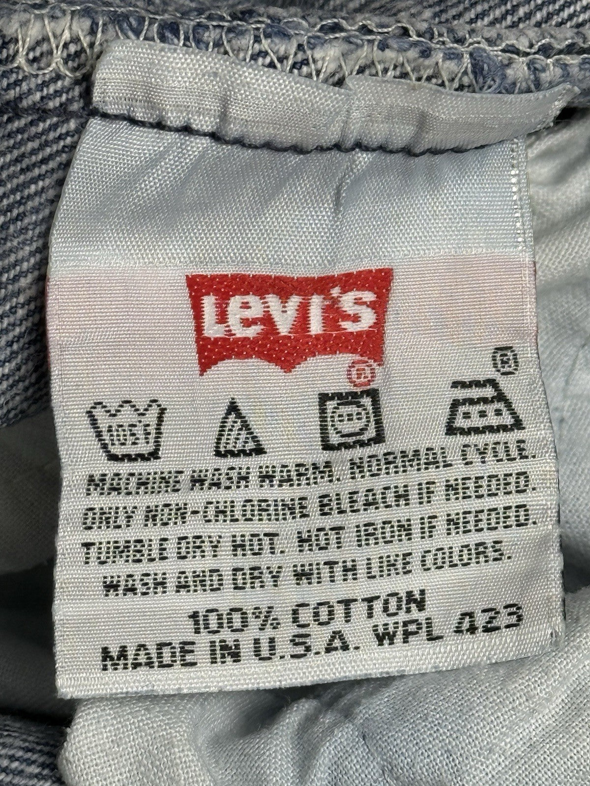 Levi's 501 Vintage 90's Blue Denim Jeans 34W 34L Made in USA