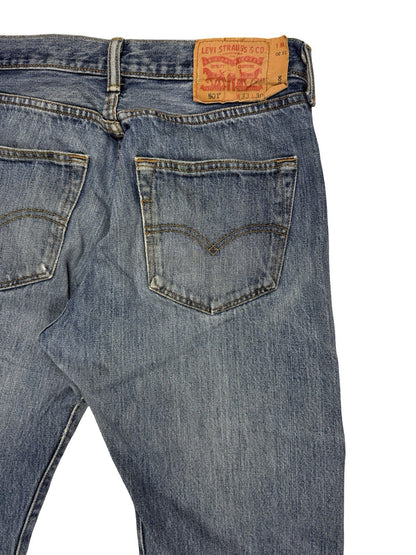 Levi's 501 Straight Leg Blue Denim Jeans 33W 30L