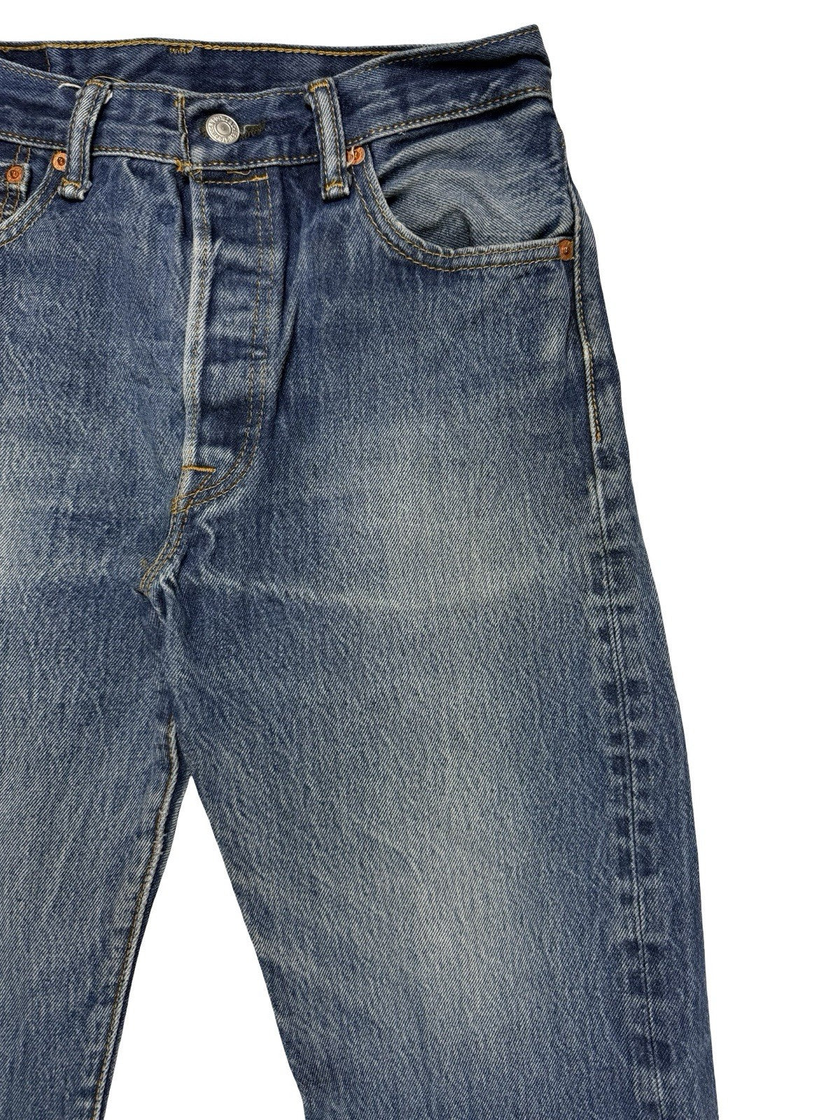 Levi's 501 Blue Denim Straight Leg Jeans Size 29W 30L