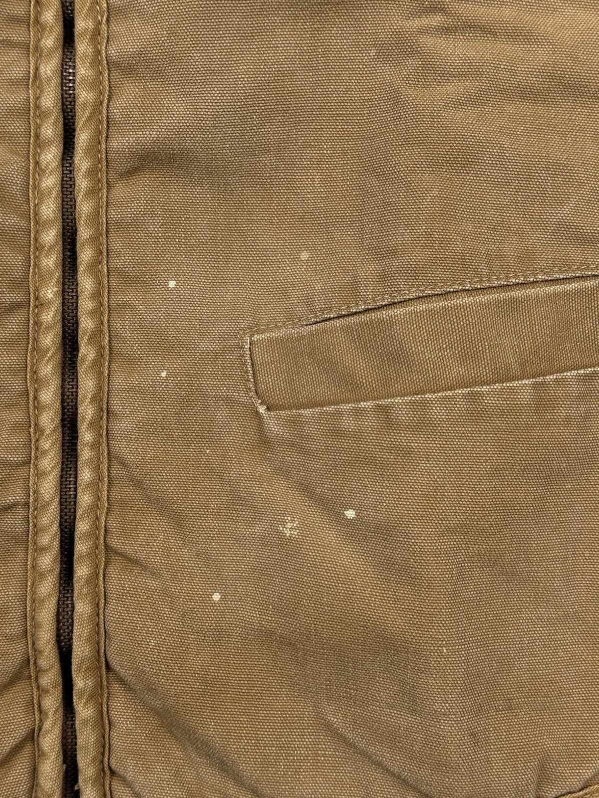 Carhartt Sherpa Lined 90s Beige Work Vest Gilet Body Warmer Large