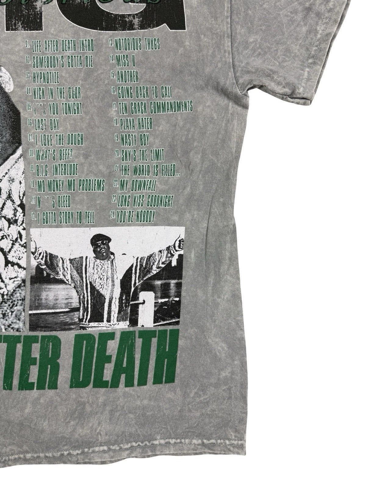 Notorious BIG Biggie Smalls Grey Life After Death Top Medium