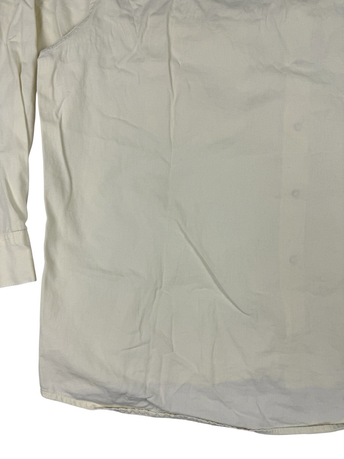 Lee Vintage 90s Off White Pearl Snap Shirt Large