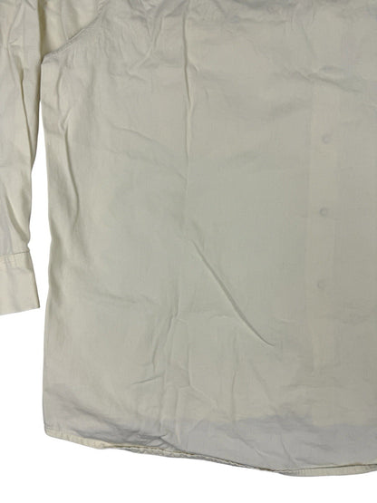 Lee Vintage 90s Off White Pearl Snap Shirt Large