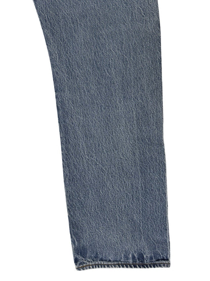 Levi's 501 Blue Straight Leg Distressed Paint Denim Jeans 36W 32L