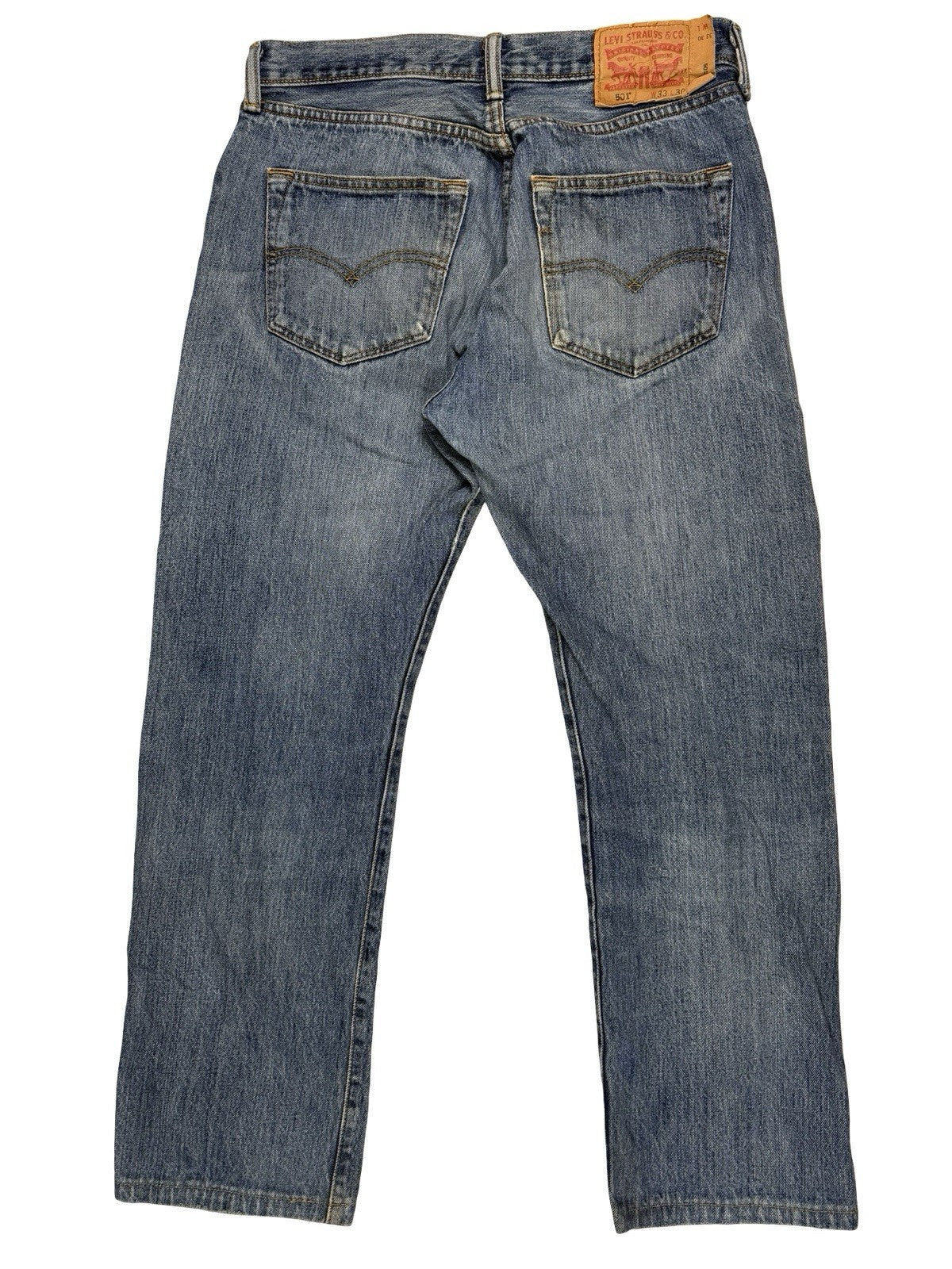 Levi's 501 Straight Leg Blue Denim Jeans 33W 30L