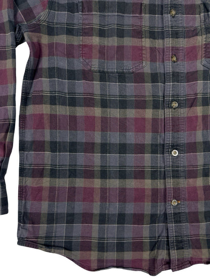 Carhartt Rugged Flex Relaxed Fit Purple Plaid Flannel Shirt Large