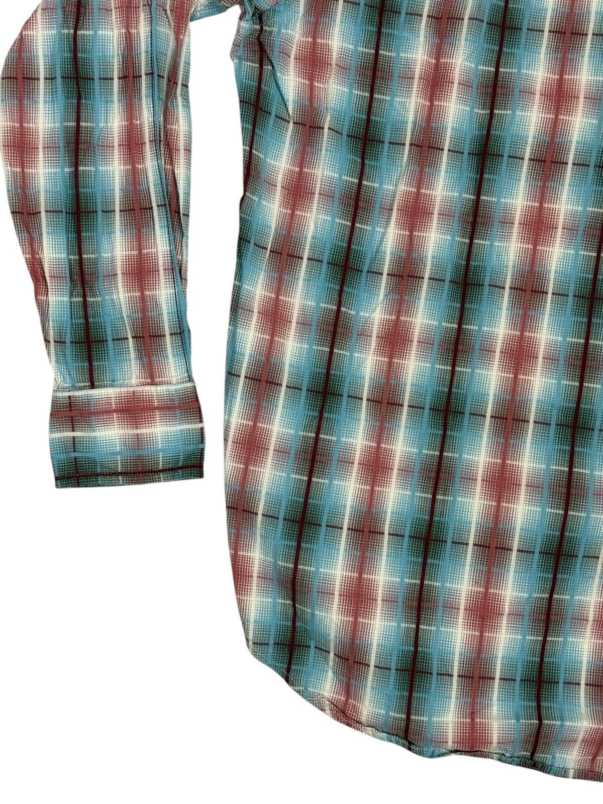 Robert Graham Multi Plaid Cotton Shirt Large