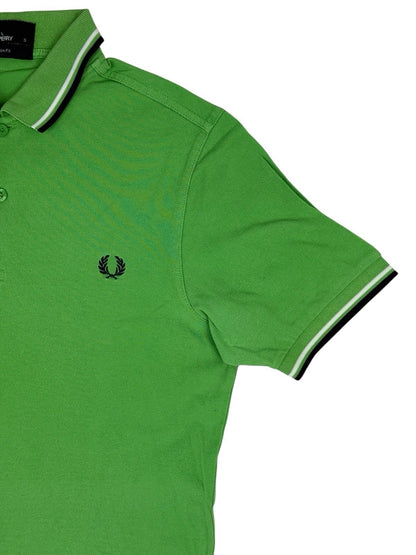 Fred Perry Green Slim Fit Polo Top Small