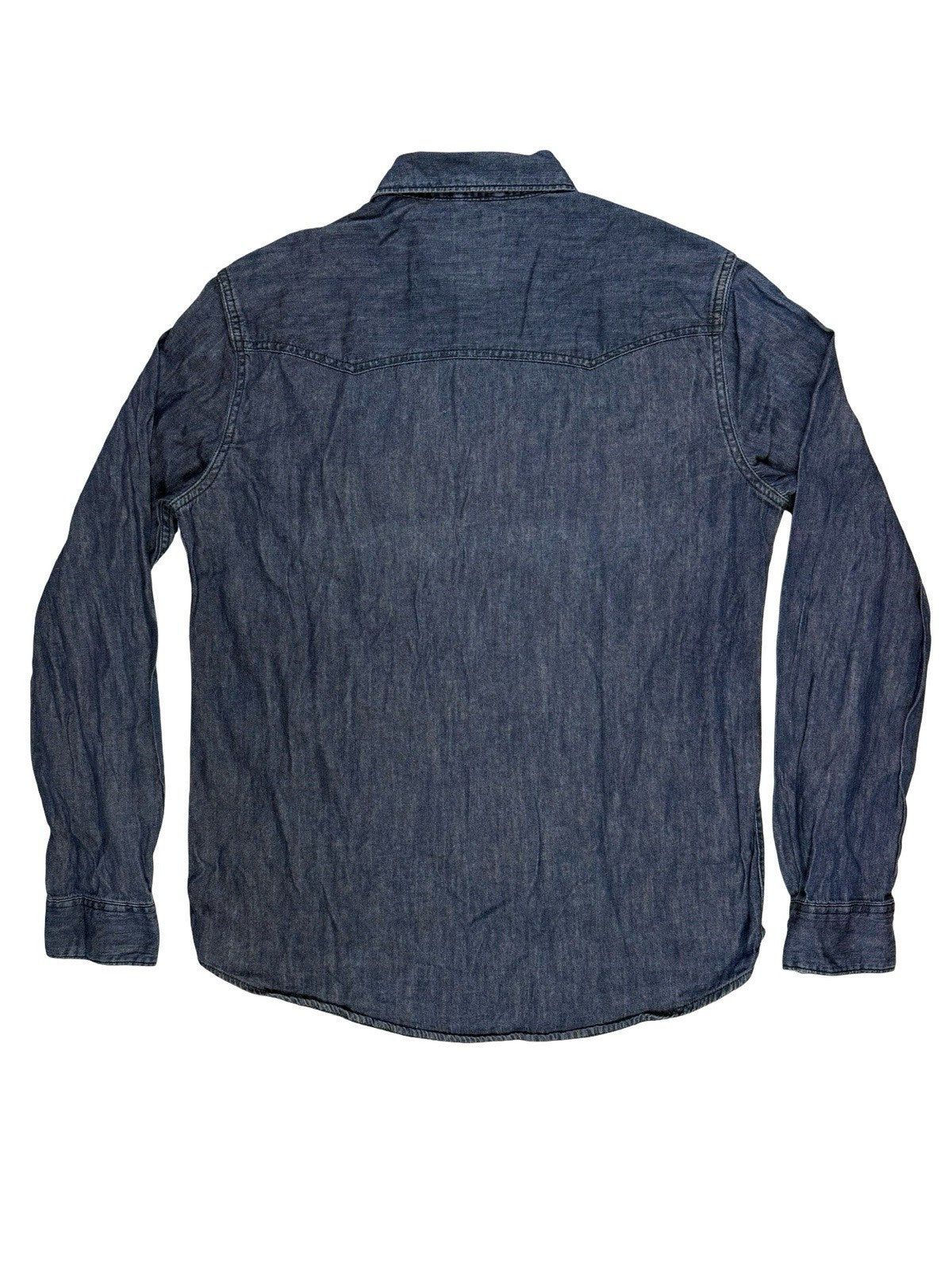 Levi's Blue Pearl Snap Western Denim Shirt Large