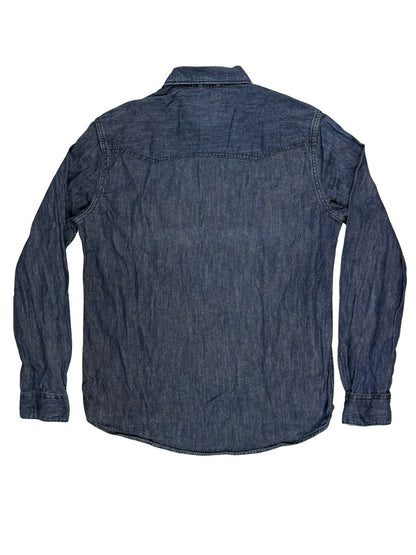 Levi's Blue Pearl Snap Western Denim Shirt Large