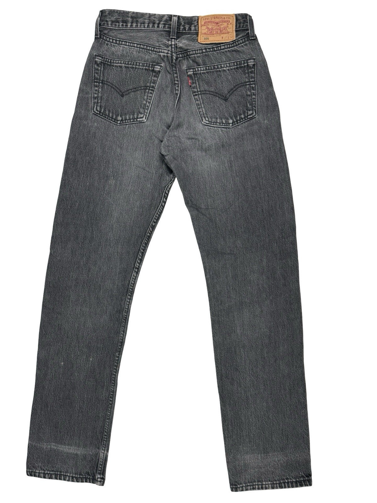 Levi's 501 Vintage Faded Black Straight Leg Denim Jeans 28W 32L