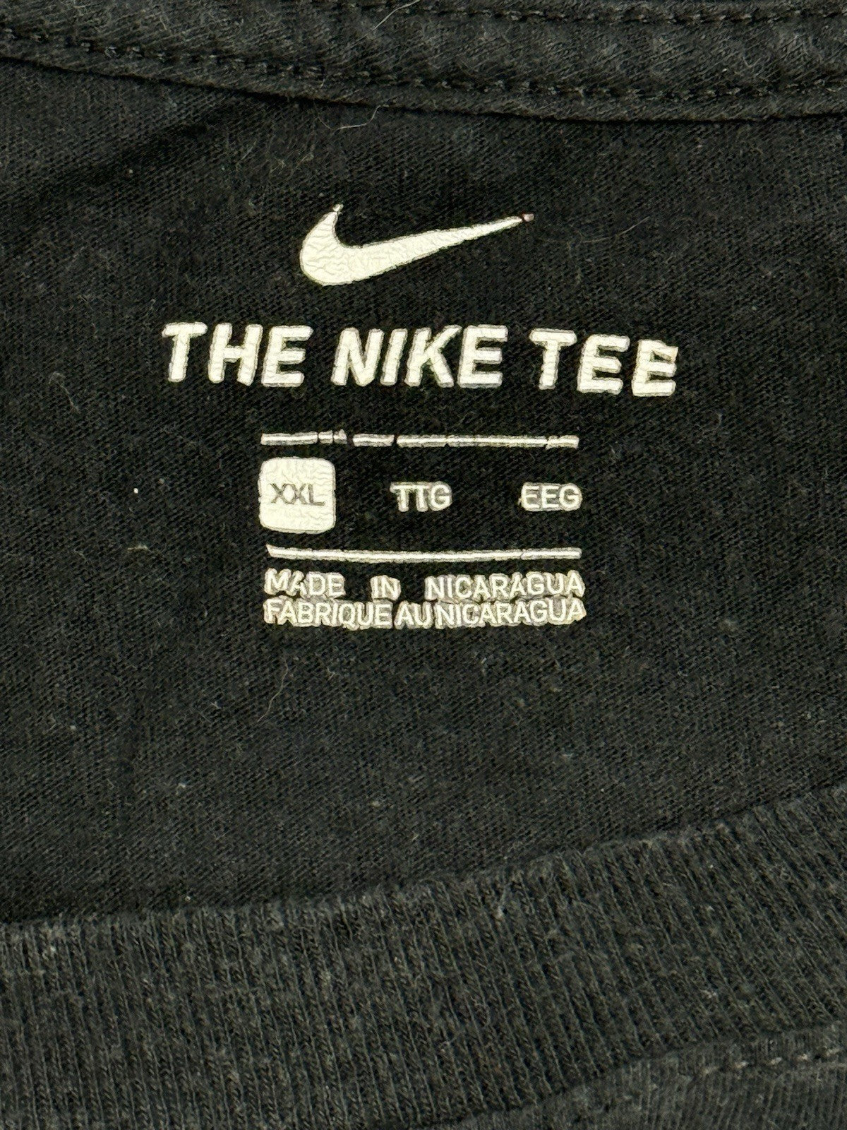 Retro Nike Black Big Logo Top 2XL