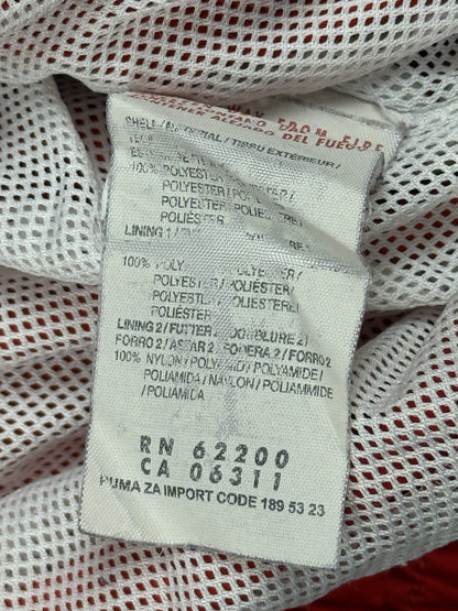 Puma Retro Red Colourblock Zip Track Jacket Large