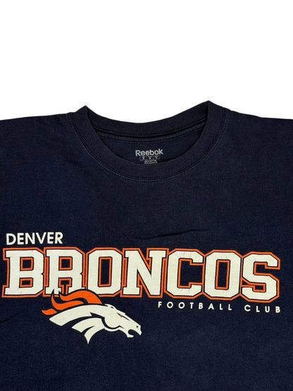 Reebok NFL Denver Broncos Blue Retro Long Sleeve Top Medium