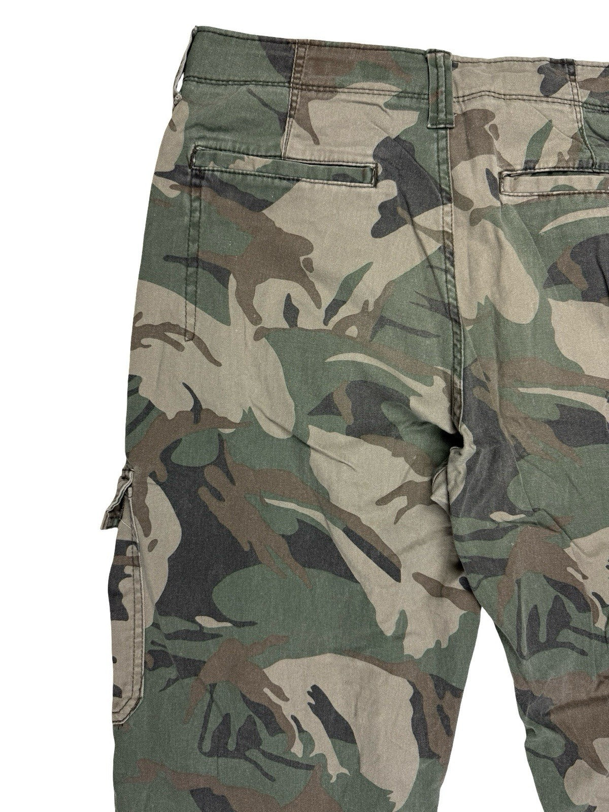 Wrangler Green Camo Cargo Trousers Relaxed Fit 32W 32L