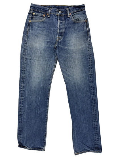 Levi's 501 Blue Denim Straight Leg Jeans Size 29W 30L