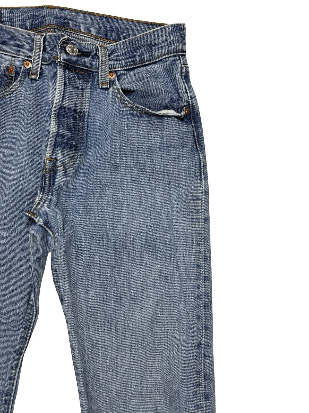 Levi's 501 Light Blue Straight Leg Denim Jeans 28W 30L