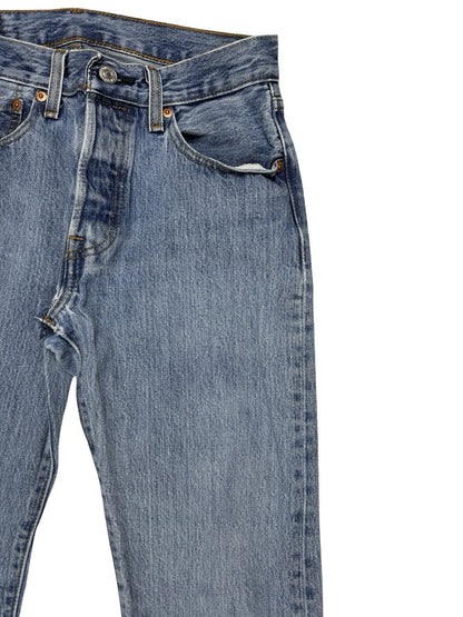 Levi's 501 Light Blue Straight Leg Denim Jeans 28W 30L