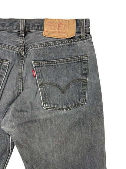 Levi's 501 Vintage Grey Straight Leg Button Fly Denim Jeans 32W 32L Made in UK