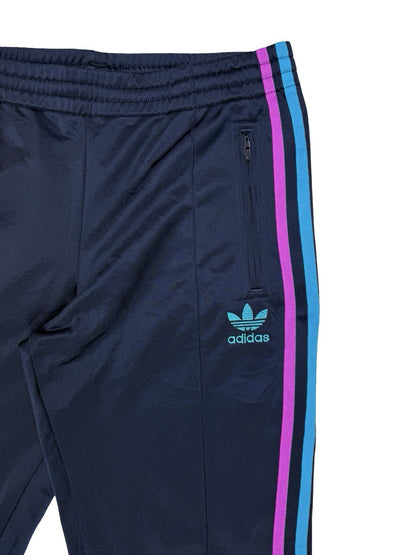 Adidas Blue Firebird 3 Stripe Trefoil Track Bottom Pant Trousers Women's Size 10