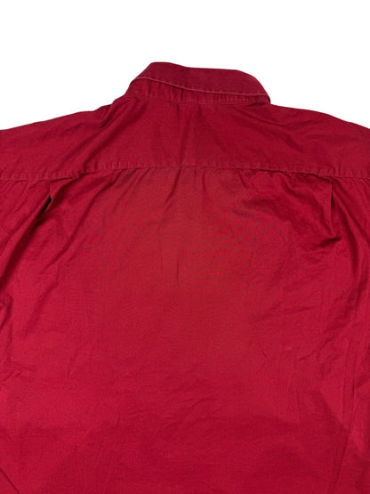 IZOD Retro Red Button Up Collared Shirt 2XL