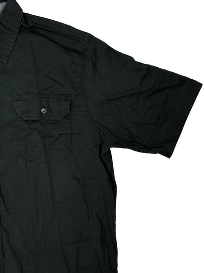 Wrangler Black Flex Comfort Short Sleeve Collared Shirt Medium