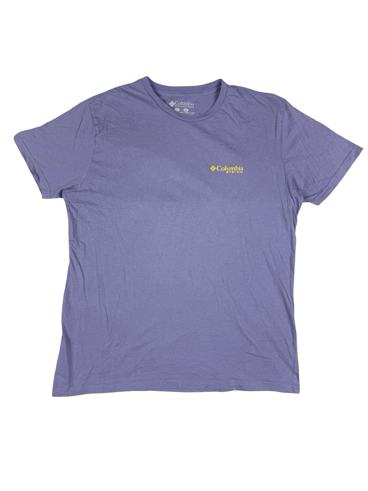 Columbia PFG Purple Fishing Print Cotton Top Large