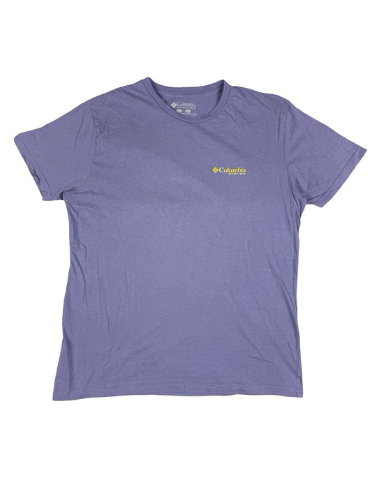 Columbia PFG Purple Fishing Print Cotton Top Large