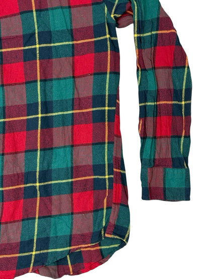 Chaps Multi Brushed Flannel Plaid Shirt Medium