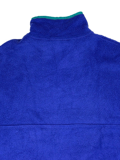 Patagonia Retro Blue Micro Synchilla 1/4 Zip Fleece Jumper Small