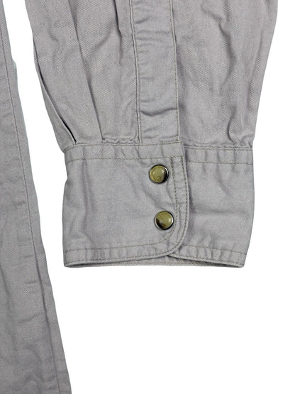 Wrangler Vintage Grey Pearl Snap Western Cowboy Shirt Large