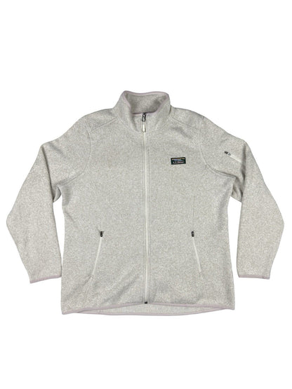 L.L. Bean Cream Zip Fleece Jacket Women's XL Regular