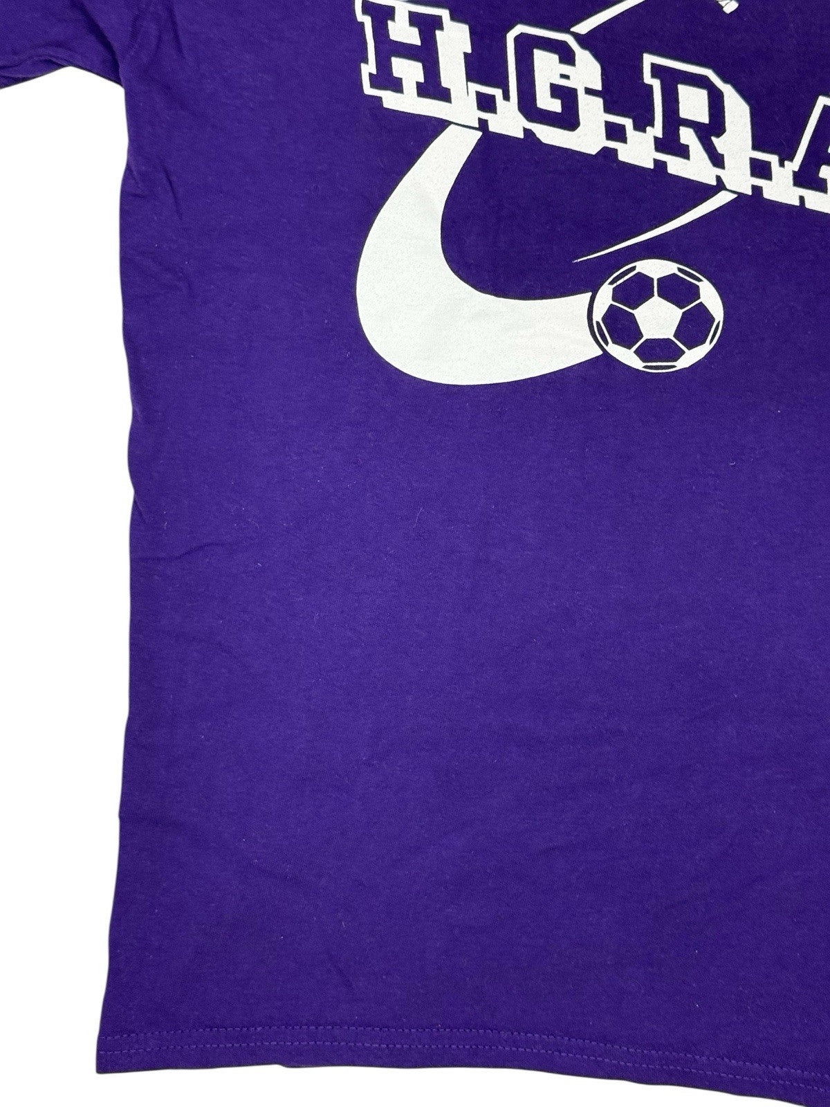 Gildan Purple American School Sports Printed HGRA Top Medium