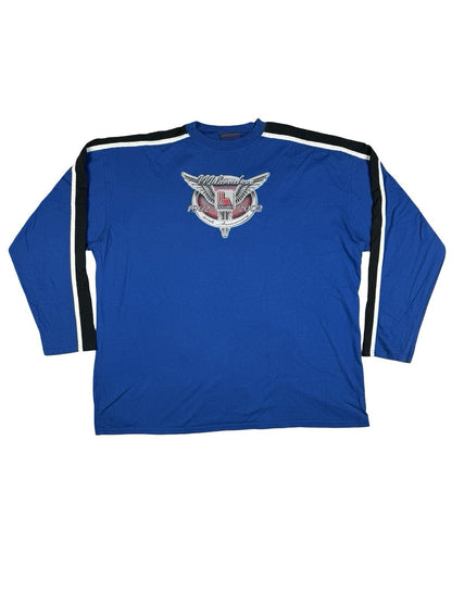 Buell Motorcycles Vtg Blue Long Sleeve Holoubek Milwaukee 40 Anniversary Top 3XL