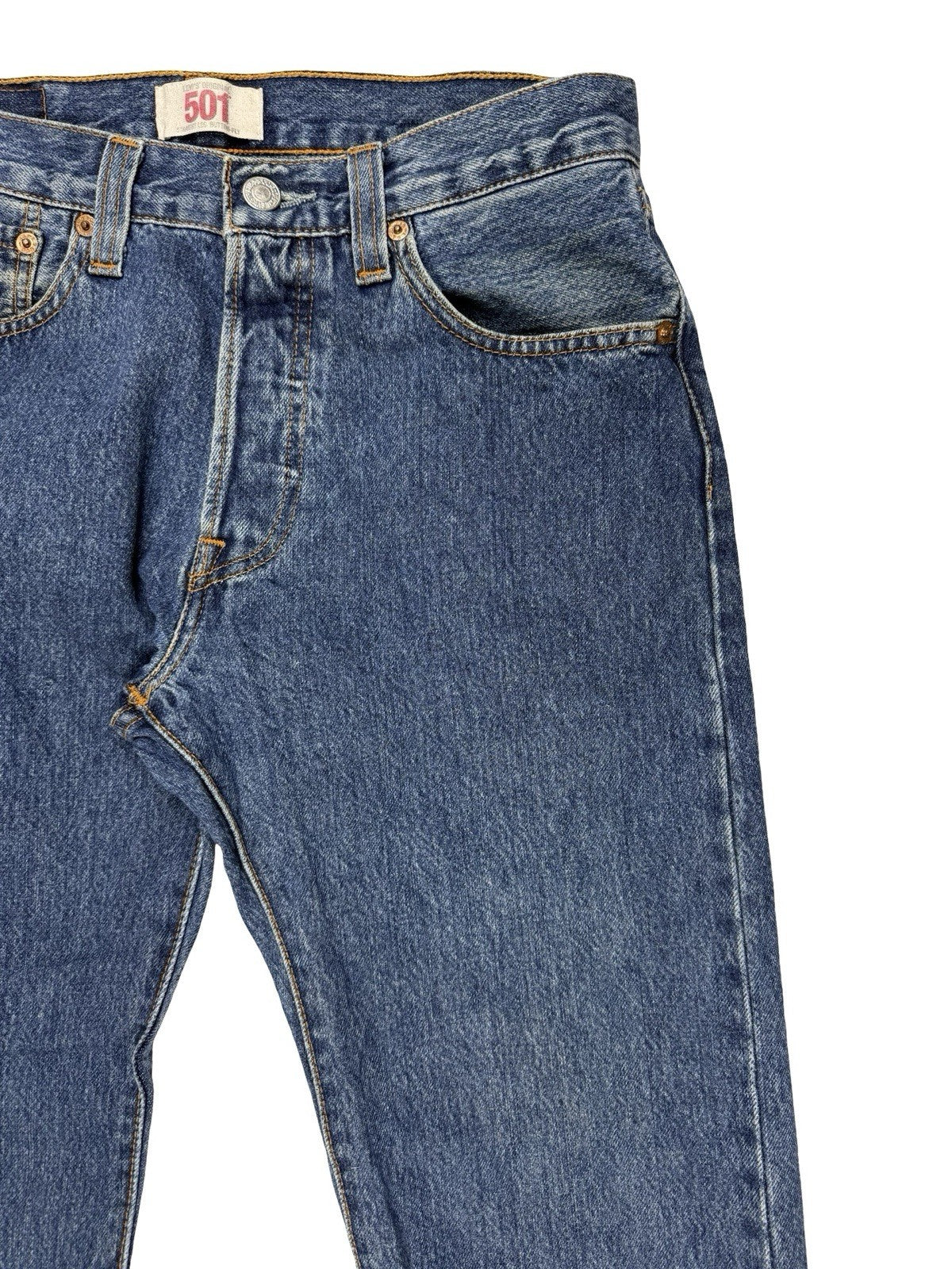 Levi's 501 Original Blue Denim Straight Leg Jeans Size 29W 30L