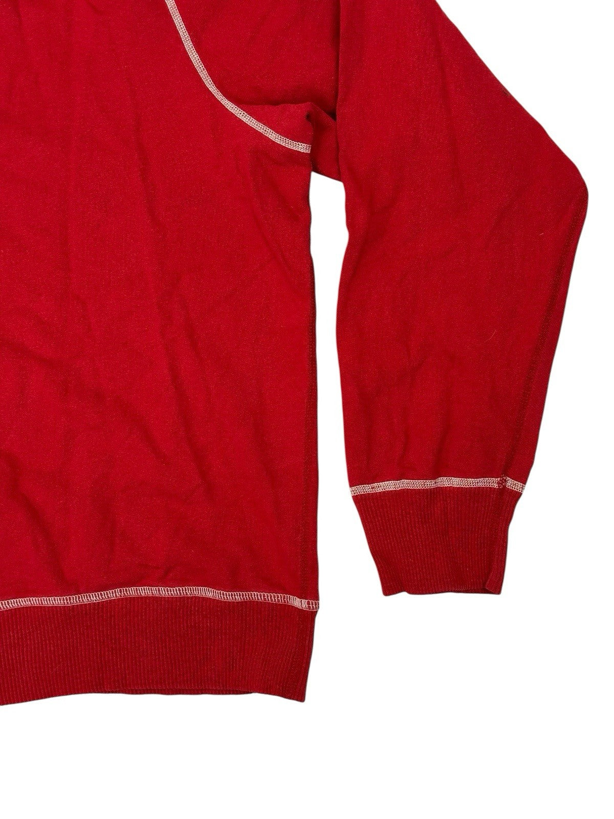 Tommy Hilfiger Red Retro Y2K Printed Cotton Sweater Jumper XL