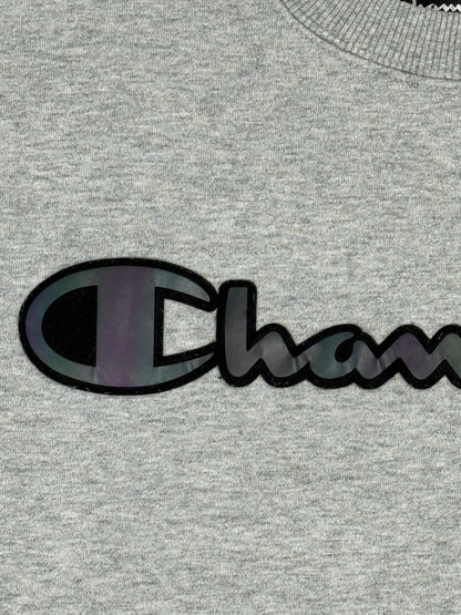 Champion Grey Reflective Logo Jumper Small