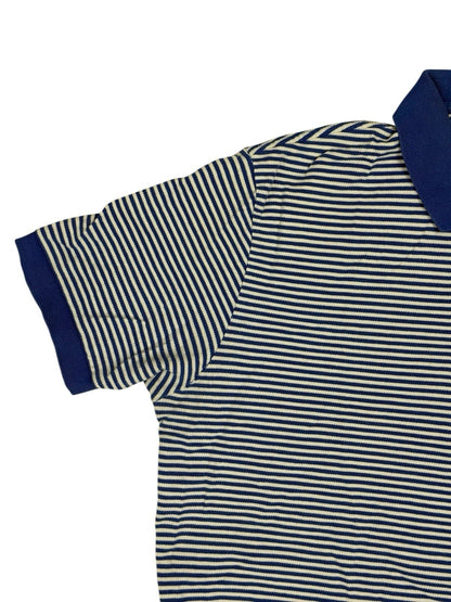Polo Ralph Lauren Blue White Striped Polo Top Large