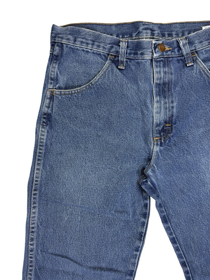 Rustler Wrangler Regular Fit Straight Leg Blue Denim Jeans 32W 30L